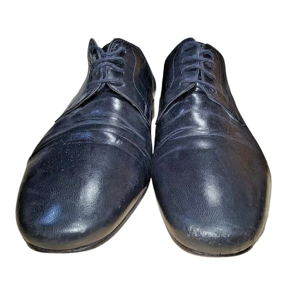 Bruno Magli Martico Men's Black Leather‎ Cap Toe Oxford Dress Shoes  Sz 11M